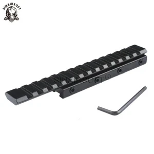 11mm Dovetail To 20mm Weaver Picatinny Rail Scope Mount Adapter Converter 155mm - Picture 1 of 4