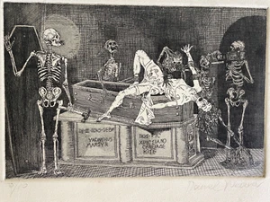 Rare 3 Original Daniel Weaver Etchings Signed Macabre Revenge of the Dead Goth - Picture 1 of 8