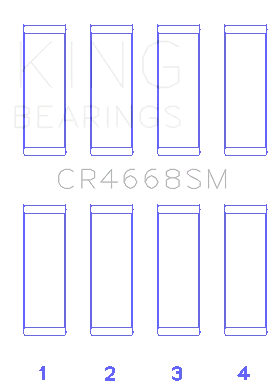King para motor Chrysler/Mitsubishi/Hyundai/Kia World (tamaño estándar) conexión Foto 1 de 2