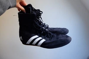 Herren Adidas Box Hog 2.0 schwarz & weiß UK Größe 9,5 Boxstiefel 2014 - Bild 1 von 10