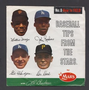 1962 45 RPM Record MARS Baseball Tips From The Stars: Willie Mays, Gil Hodges - Picture 1 of 4