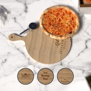 Personalised Pizza Board Engraved Pizzeria Large Wooden Paddle Gifts - Picture 1 of 9