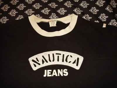 NAUTICA JEANS  Co T Shirt  Size Black Embossed Logo - Image 1 of 4