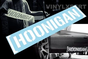HOONIGAN Windshield Car Decal Sticker Banner Vinyl Stance Die Cut - Foto 1 di 13