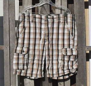 Levi's karierte Cargoshorts für Herren - schwarz-hellbraun-creme - gr. 36 - Bild 1 von 3