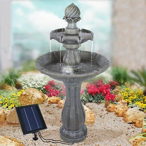 SOLAR SPRINGBRUNNEN GARTENBRUNNEN SOLAR BRUNNEN ZIERBRUNNEN TEICHPUMPE WASSER - Bild 1 von 7