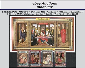 Cook Islands - Aitutak, 1990 Issue - Paintings, Scott #447-451, MNH - Cat.$20.35 - Picture 1 of 1