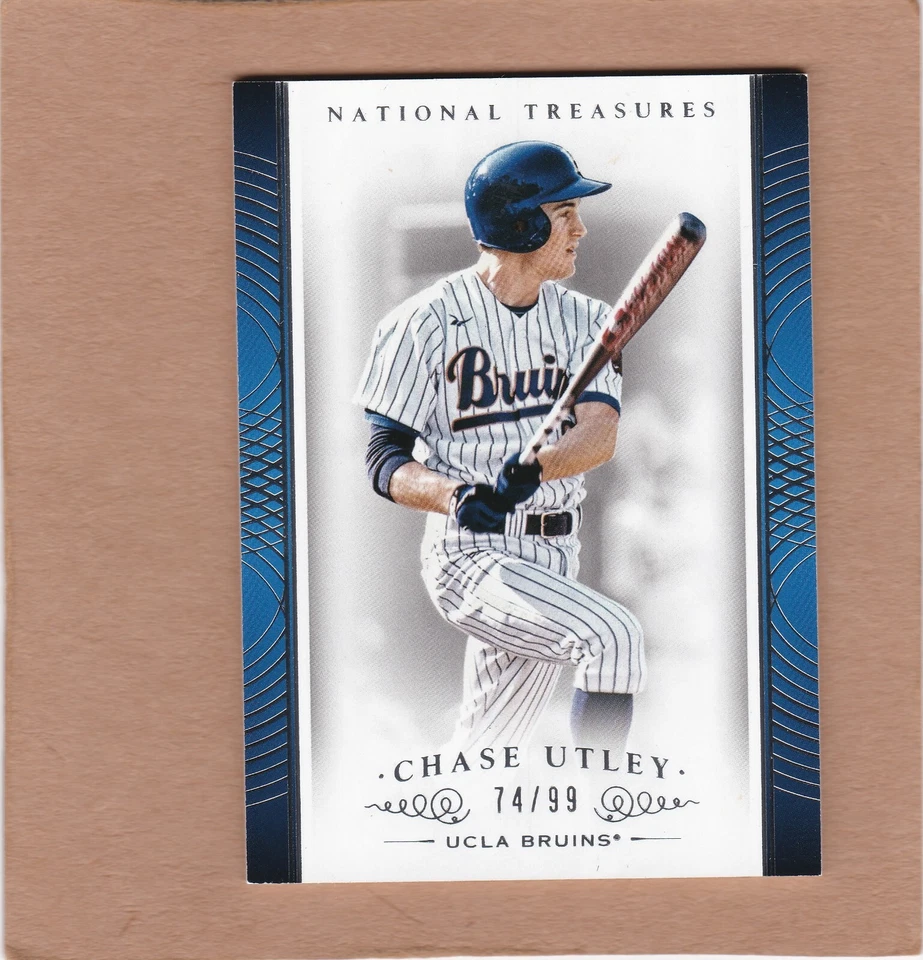 2015 Panini National Treasures Chase Utley #25 74/99 UCLA EX+ - Imagem 1 de 2
