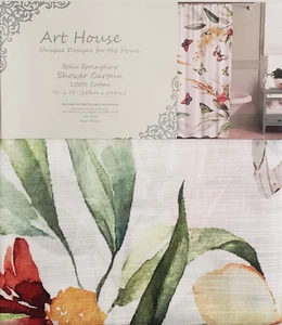 Art House Bella Springtime Stoff Duschvorhang 72"" x 72"" Ferienhaus mehrfarbig - Bild 1 von 3
