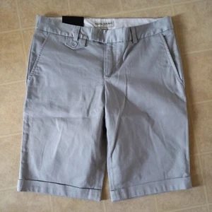 Banana Republic Gray Ryan Fit Bermuda Shorts Mid Rise Trouser Style Size 6 NEW - Picture 1 of 4
