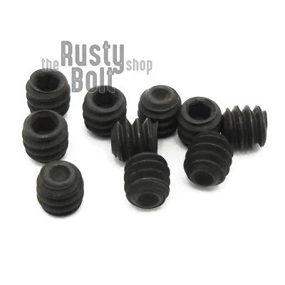 THE RUSTY BOLT SHOP #6-32 x 1/8", Socket Set Screws Cup Point, 45H Steel, Black Oxide