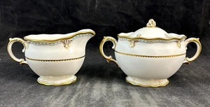 Royal Crown Derby Lombardy Set of Creamer and Sugar Bowl with Lid - Picture 1 of 14