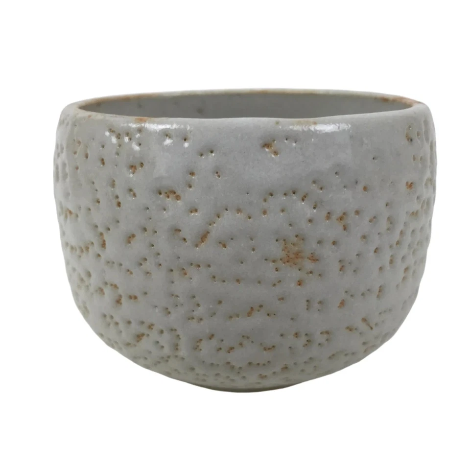 Japanese Ceramic Green Tea Bowl Matcha Chawan Vtg Shino Ware Pink CHB107 - Image 1 of 4