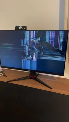 AOC Black Monitor 24” - FOR REPAIR - Image 1 of 4