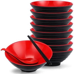 24 Pcs 8 Set Ramen Bowls Japanese Style Noodles Asian Chinese Large Soup Bowl... - Picture 1 of 7