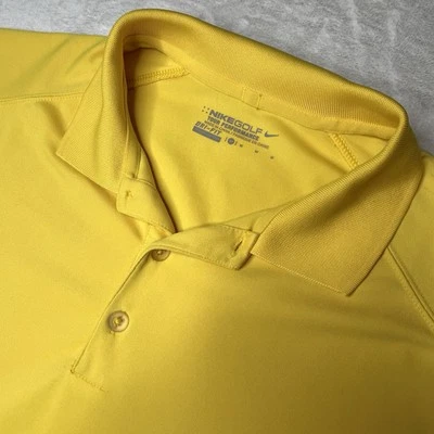 Nike Golf Tour Performance Dri- Fit Bright Yellow Short Sleeve Polo Shirt - Image 1 of 4