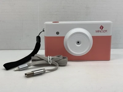 Minolta Instapix 2 in 1 Instant Print Digital Camera & Bluetooth Printer, Coral - Image 1 of 4