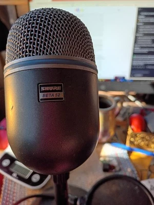 Shure Beta 52A Mic + Stand + Pop Filter – Needs XLR Cord, Pro Audio Bundle - Image 1 of 4