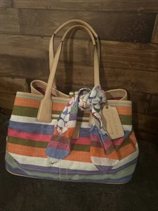 Borsa a tracolla/borsa Coach-10th Anniversary Hamptons Archive 13487 con sciarpa - Foto 1 di 10