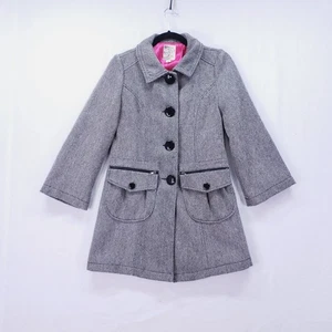 Anthropologie Tulle Women's Size S Gray Tweed Wool Blend Pea Coat Mid Length - Picture 1 of 24
