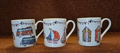 The Caravan Trail Festival Series 3 x Mugs Campers, Festival Huts, Yachts *VGC* - Image 1 of 4