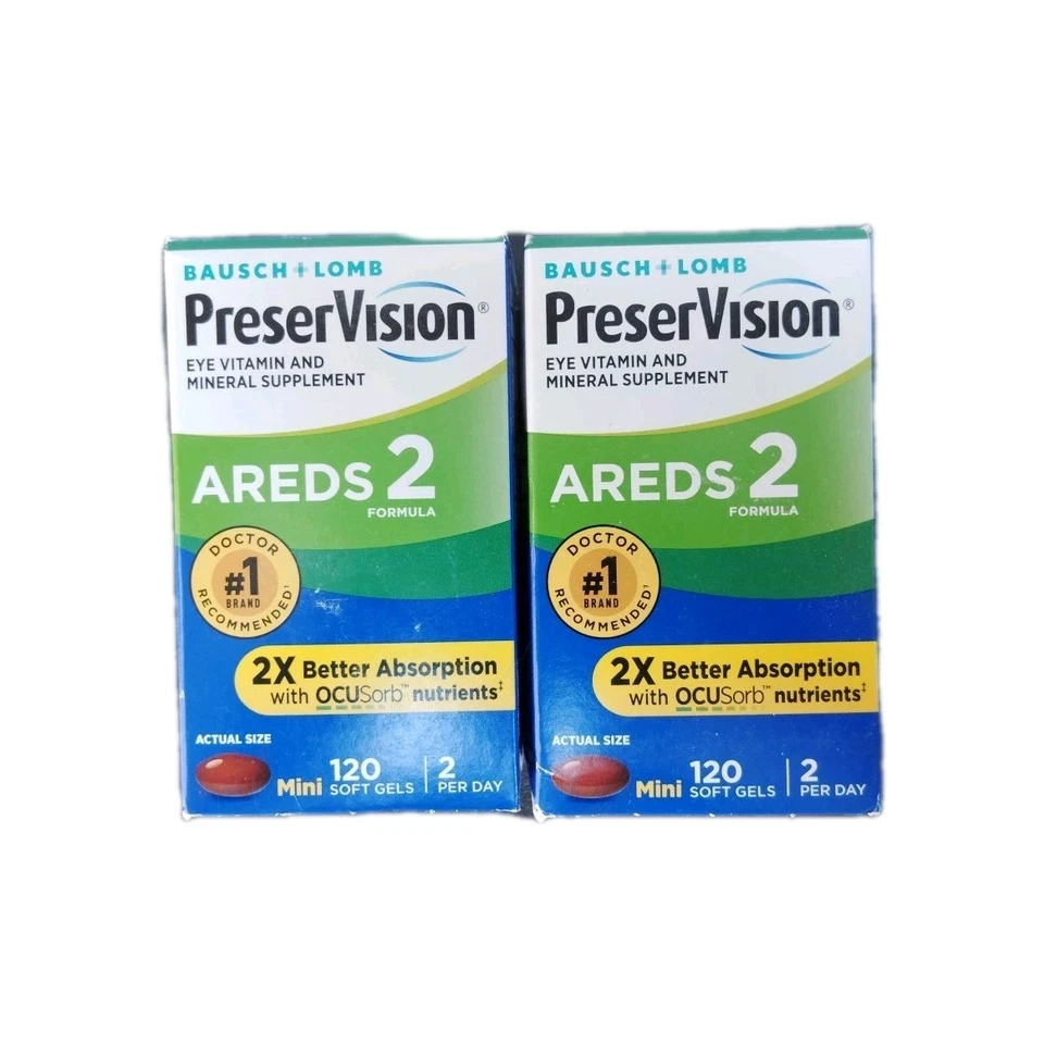 2x PRESERVISION AREDS 2 MINI SOFT GELS 120ct EACH EXP 12/25 NEW & SEALED - Image 1 of 1