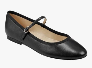Marc Fisher Espina Mary Jane Damen-Ballerinas flach Leder schwarz Größe US 7,5 - Bild 1 von 12