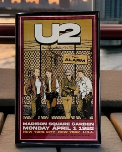U2 1985 Framed Concert Poster, MSG NYC - Imagen 1 de 2