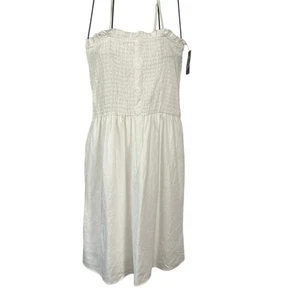 Art Class Girls' White Smocked Button-Front Dress - Size XXL - NWT - Picture 1 of 8