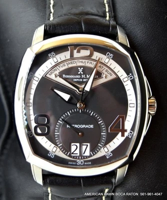 Reloj Hombre Bernhard H Mayer La Retrograde II Negro Acero Inoxidable B5103/CW Foto 1 de 4