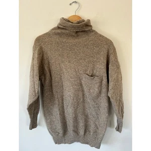 Susann D vintage womens sweater size M lambswool turtleneck beige - Picture 1 of 7