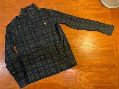 Polo Ralph Lauren Verde Tartán Niños 1/4 Cremallera Vellón M 10-12 Foto 1 de 2