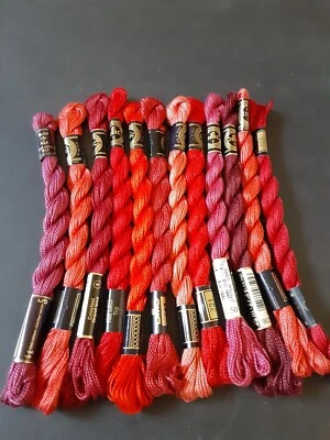 DMC Size 5 COTTON PERLE Pearl Cotton EMBROIDERY THREAD Twist Skein Lot /12 NEW P - Image 1 of 4