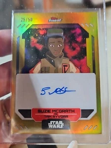 2023 Finest Star Wars Gold Refractors #FASM Suzie McGrath as Tam Ryvora #d 25/50 - Bild 1 von 2
