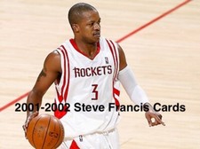 2001-02 Steve Francis Base, Inserts, Serial # - Pick from List Complete Your Set
