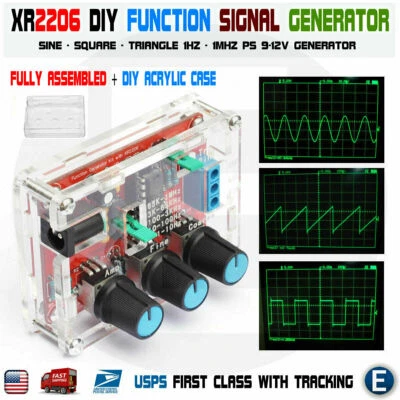 XR2206 Función Generador de Señal Soldado Montado Salida Sinusoidal 1HZ-1MHZ + Estuche Bricolaje Foto 1 de 4