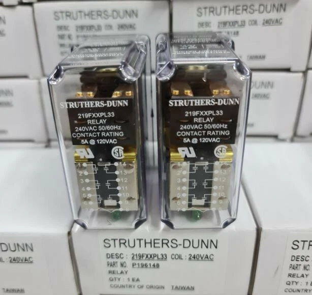 (AMPMECH) RELAY, 240AC, STRUTHERS-DUNN#219FXXPL, 5A/240VAC/14 PIN, 2.5MMX11MM - Image 1 of 3