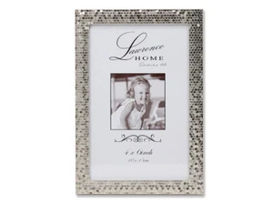 Lawrence 4x6 Silver Shimmer Metal Picture Frame (Same Shipping Any Qty) - Picture 1 of 3