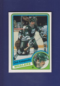 Chris Kotsopoulos 1984-85 O-PEE-CHEE OPC Hockey #73 (NM+)(OC) Hartford Whalers