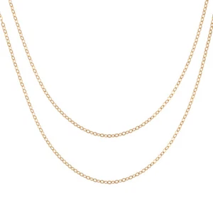 3.28 Feet 14K Gold Brass Cable Chains 1.5x1mm Permanent Jewelry Link 1.5x1mm - Picture 1 of 7