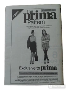 Prima Sewing Pattern, Shirt and Tunic, uncut, unused, November 2013 - Picture 1 of 1