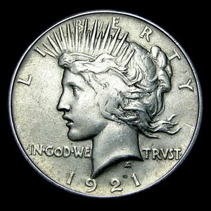 1921 Peace Dollar Silber ---- schöne Details seltene Münze ---- #812Z - Bild 1 von 3