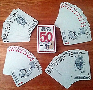 DOPPELDECK*DU WEISST, DASS DU ÜBER 50 BIST WENN*SPIELKARTEN-Spaß Gag Geschenk 1-NEU-1-Gebraucht - Bild 1 von 6