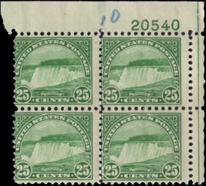 Scott # 699 - US Plate Block Of 4 - Niagara Falls 25c Green - *MNH*- 1931 - Picture 1 of 1