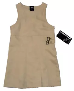 NWT French Toast Sleeveless Khaki Dress Uniform Girls Size 6 Adjustable - Picture 1 of 19