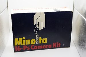 Vintage Minolta 16-Ps Camera Kit Miniature Film Compact Original Box Untested