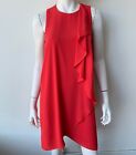 Muse Red Shift Dress with Ruffle Size 4