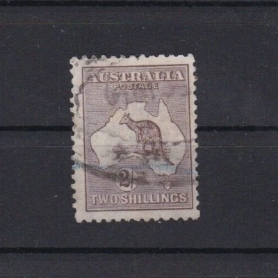 Australia Stamp 1915 Kangaroo perf 11 1/2 x 12 Used - Scott# 9 - Image 1 of 3