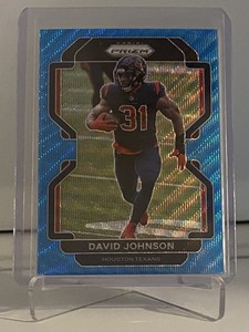 DAVID JOHNSON 2021 Panini Prizm BLUE WAVE Refractor #37 TEXANS #’ed 065/199 NM-M