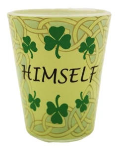 LIFFEY IRISH CERAMIC SHOT GALSS "HIMSELF" - Picture 1 of 1